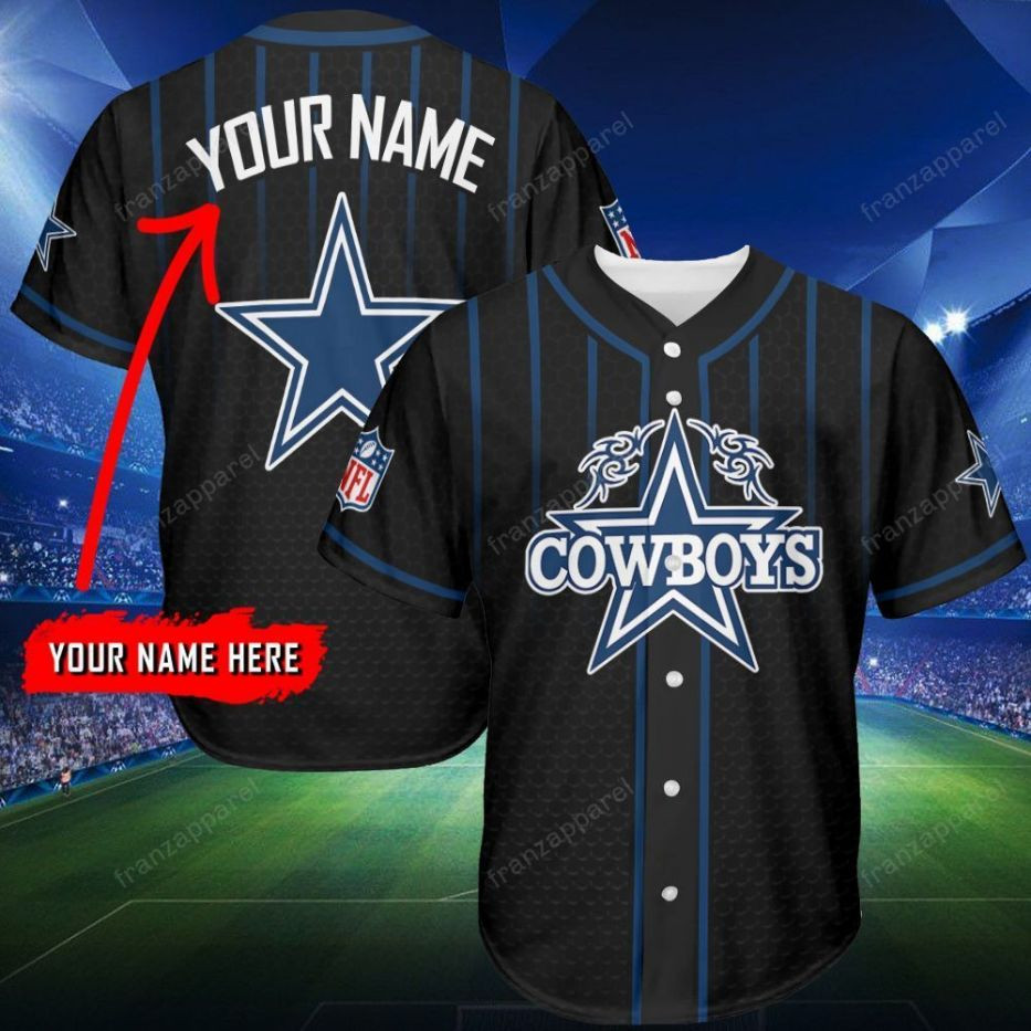 Dallas Cowboys Personalized Baseball Jersey Shirt 133, Unisex Jersey Shirt for Men Women