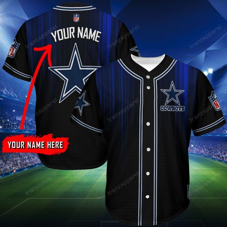 Dallas Cowboys Personalized Baseball Jersey Shirt 146, Unisex Jersey Shirt for Men Women