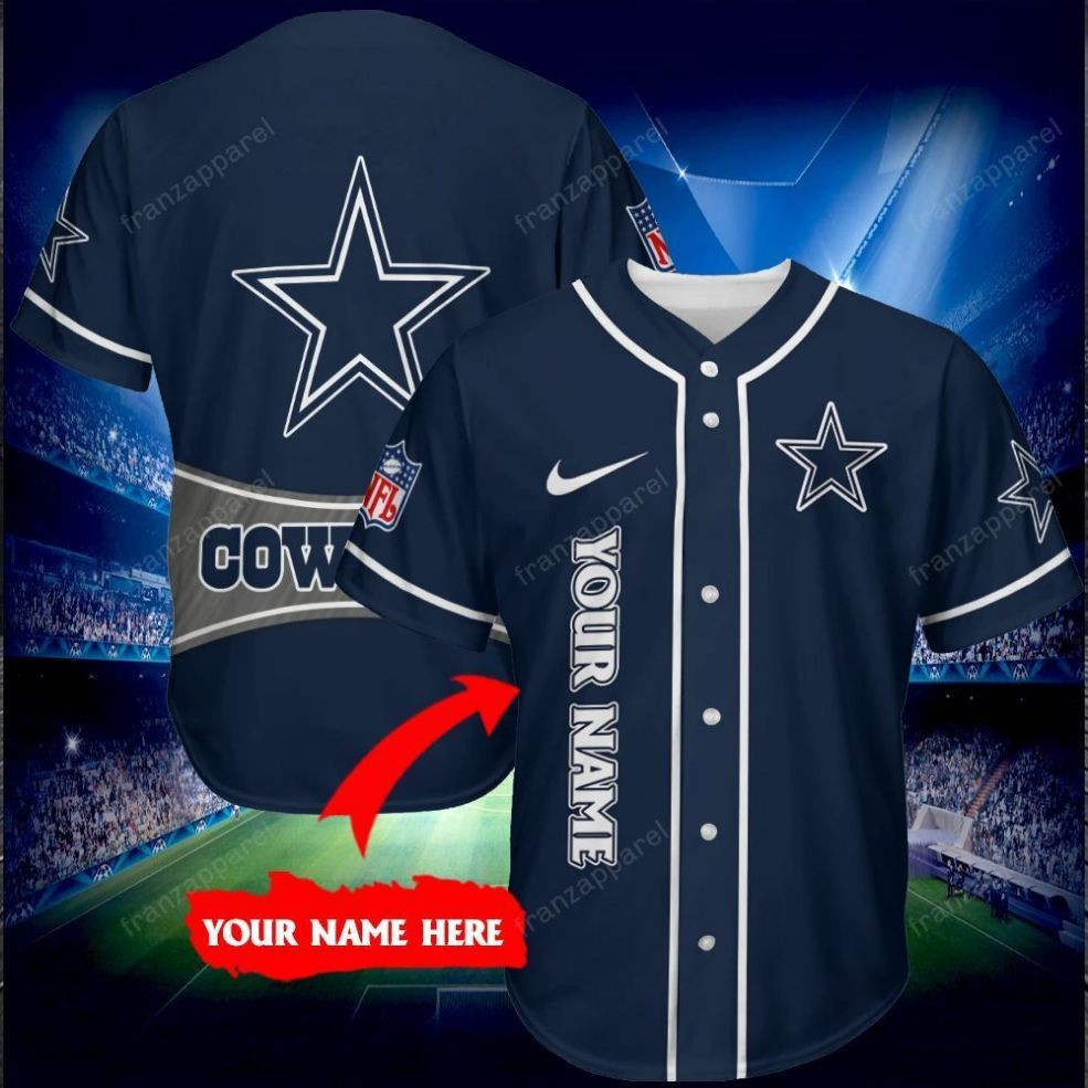 Dallas Cowboys Personalized Baseball Jersey Shirt 160, Unisex Jersey Shirt for Men Women