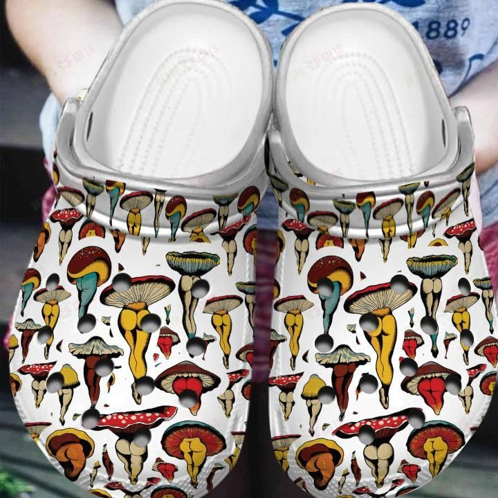 Dancing Mushroom Crocs Classic Clogs Shoes