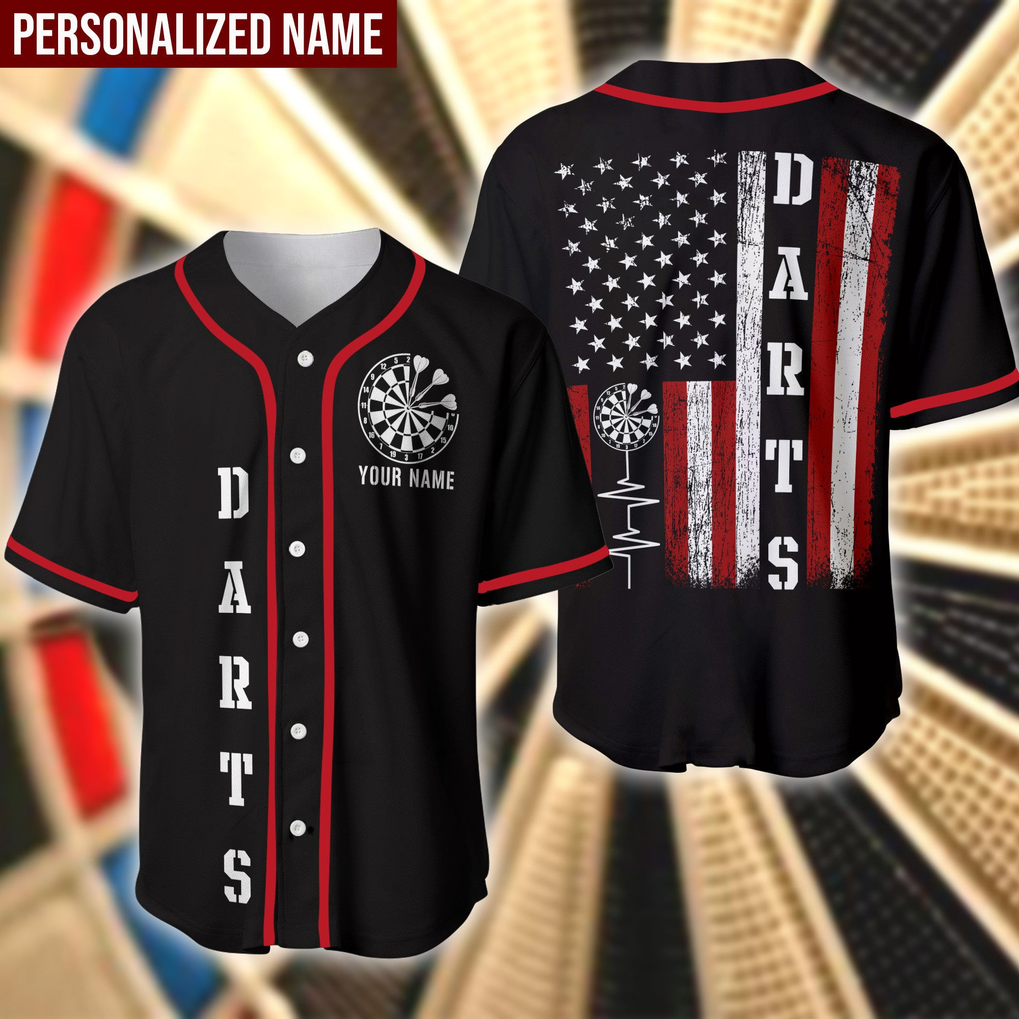Darts Flag Baseball Jersey