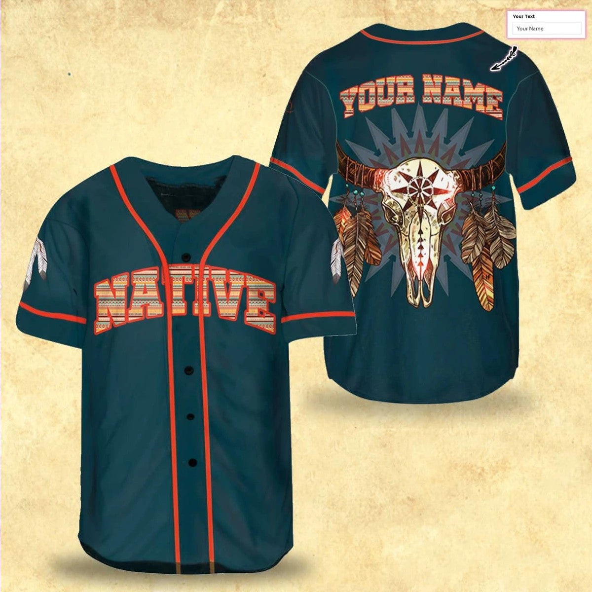 Deer Birth Totem Native American Zodiac Personalized Baseball Jersey, Unisex Jersey Shirt for Men Women