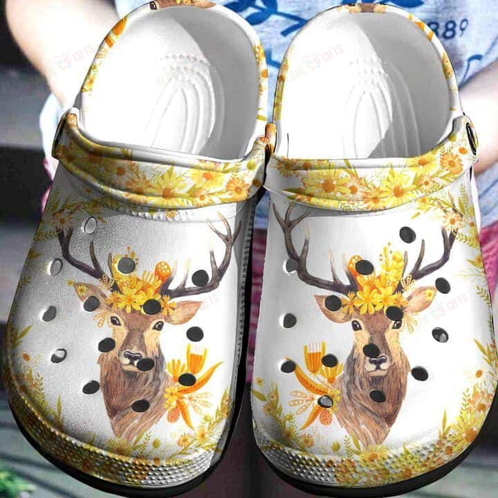 Deer Crocs Classic Clogs Shoes