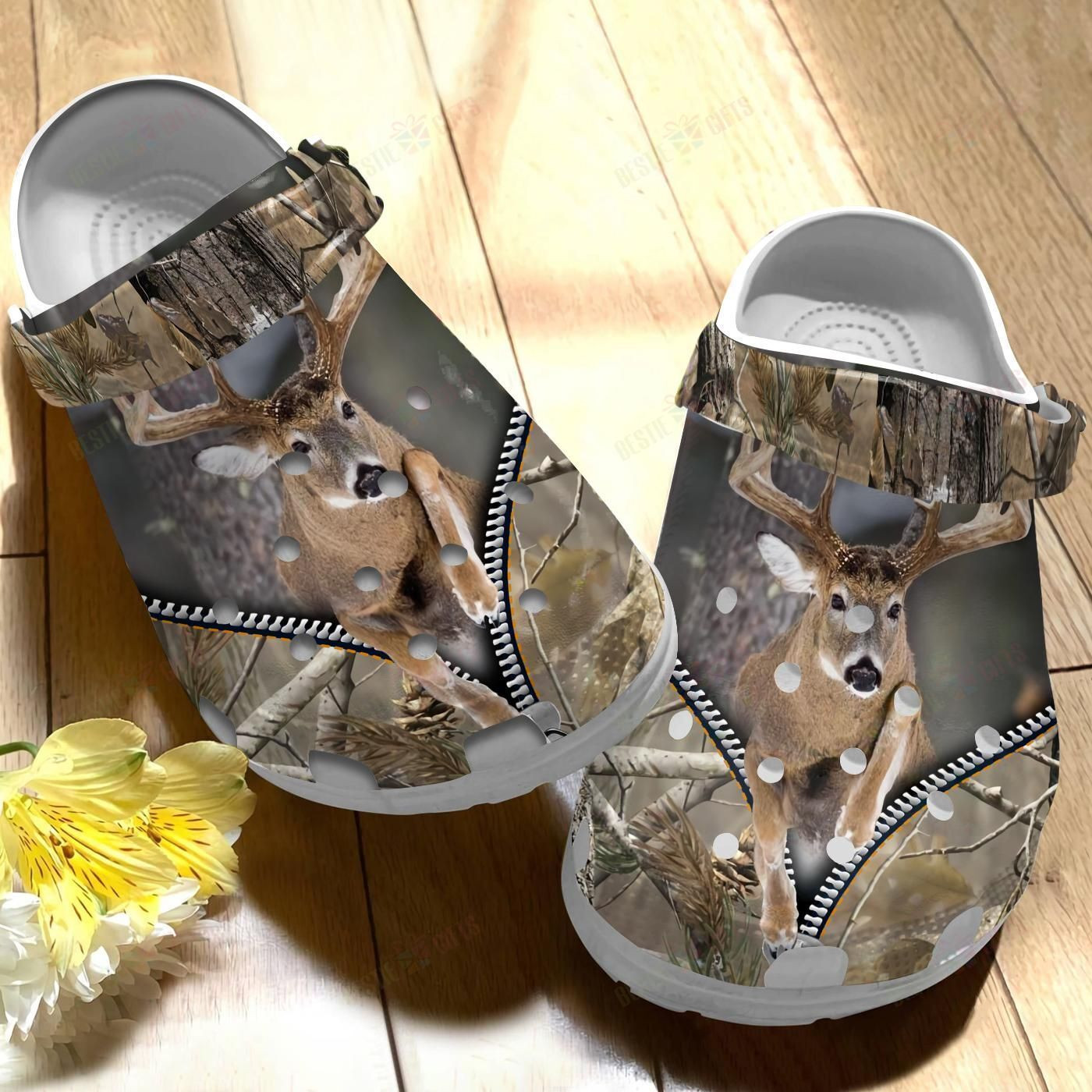 Deer Hunting Camo Crocs Classic Clogs Shoes