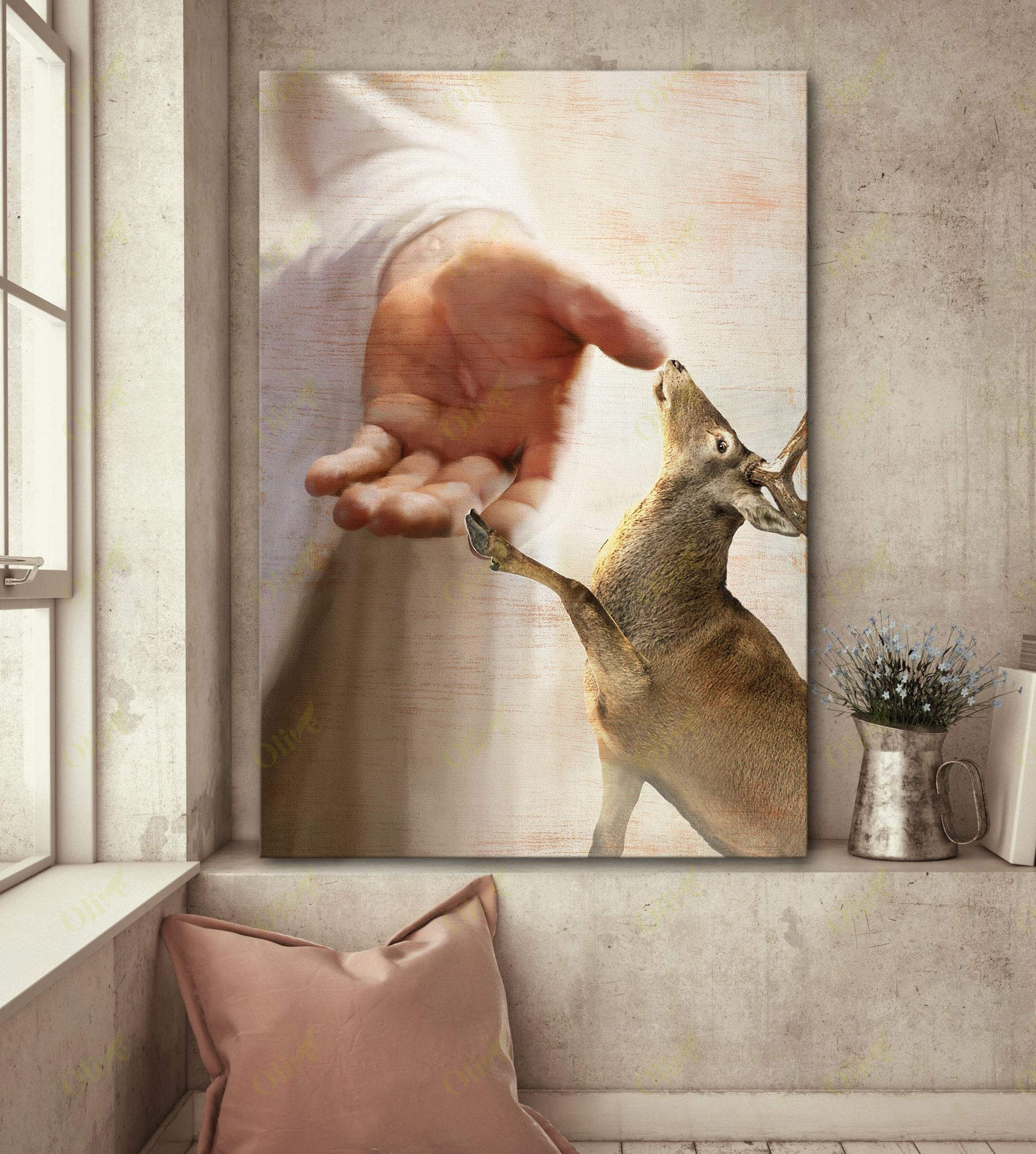 Deer - Take My Hand Poster And Canvas Art Wall Decor