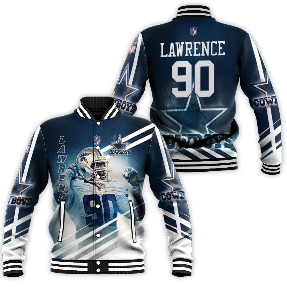 Demarcus Lawrence 90 Dallas Cowboys 3d Baseball Jacket for Men Women