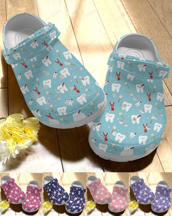 Dentist Happy Teeth 5 Colors Crocs Classic Clogs Shoes