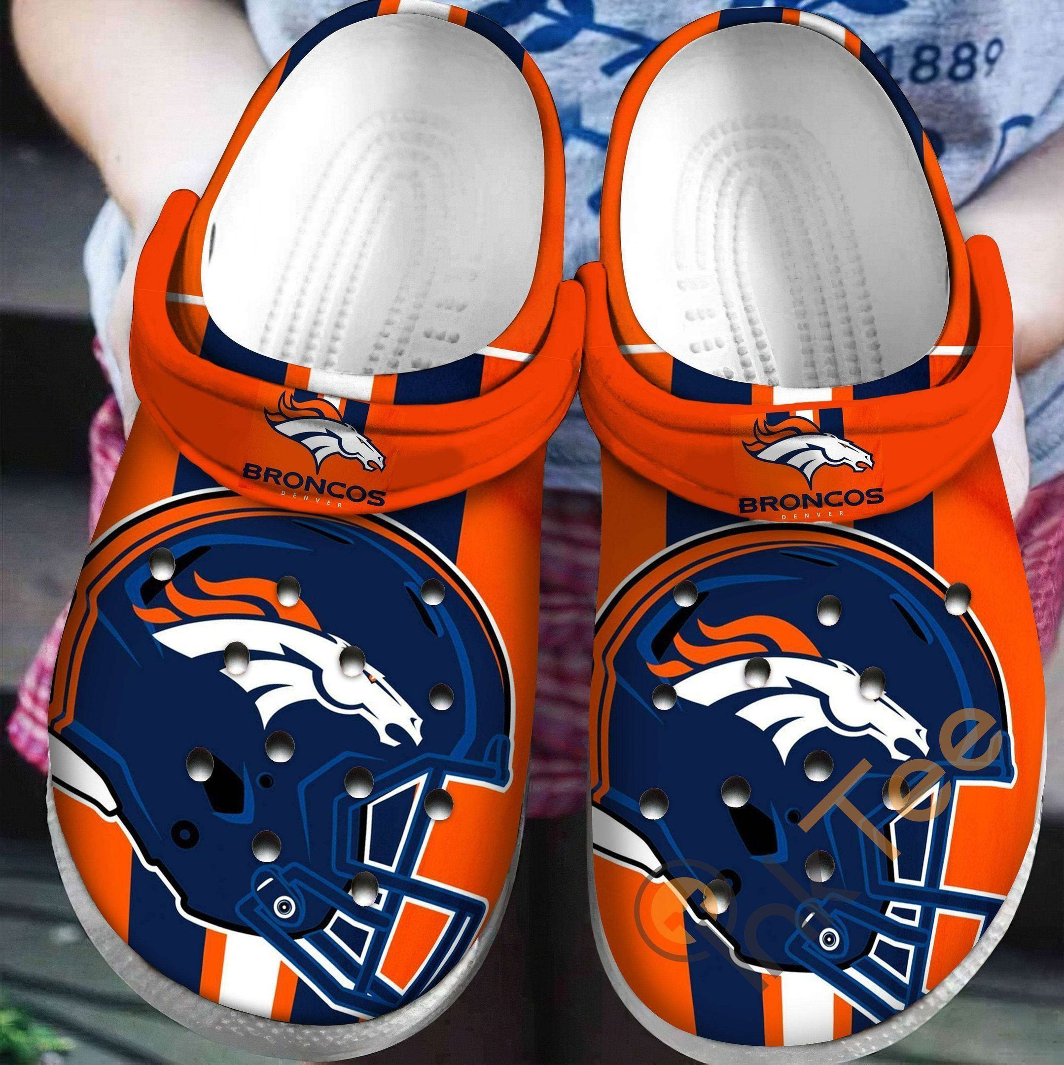 Denver Broncos Nfl Football Helmet Teams Gift For Fan Rubber Crocs