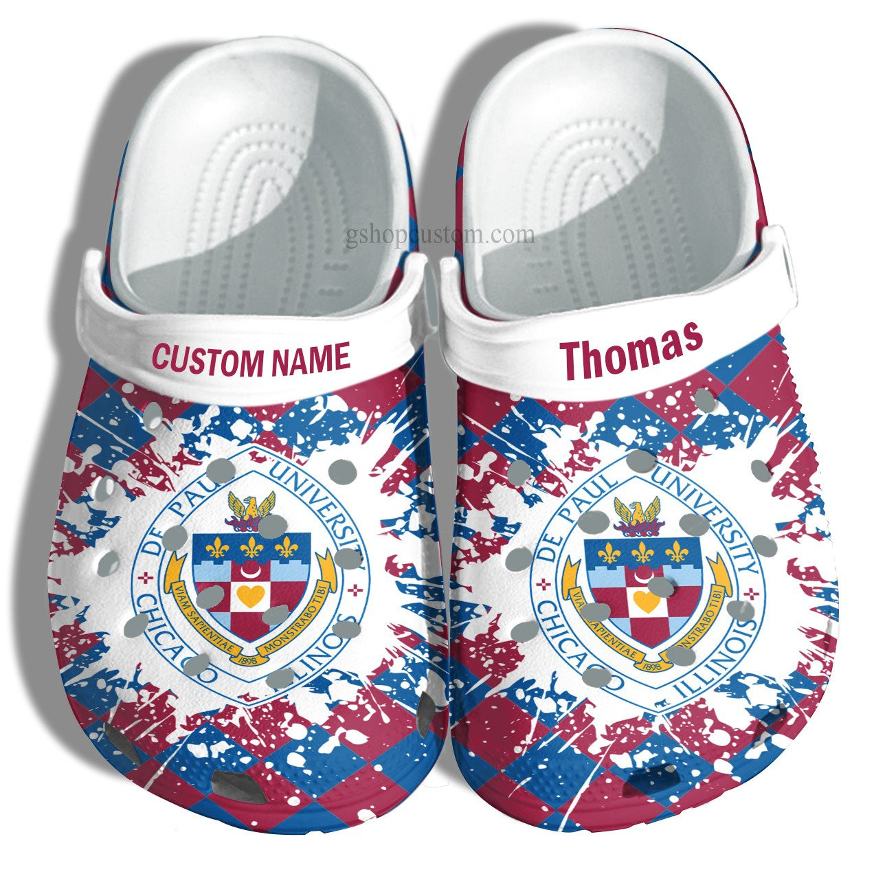 Depaul University Graduation Gifts Croc Shoes Customize- Admission Gift Crocs Shoes