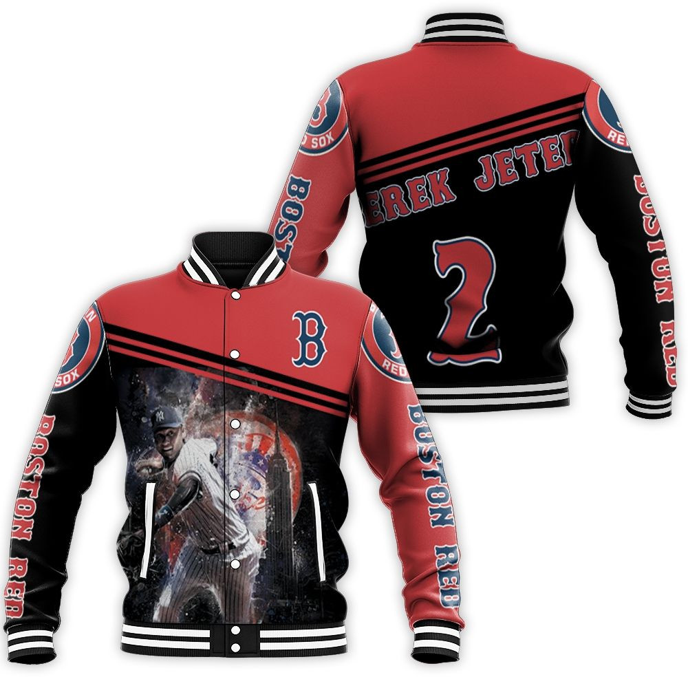 Derek Jeter Boston Red Sox Baseball Jacket for Men Women