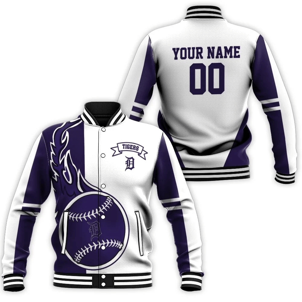 Detroit Tigers 3d Personalized Baseball Jacket for Men Women