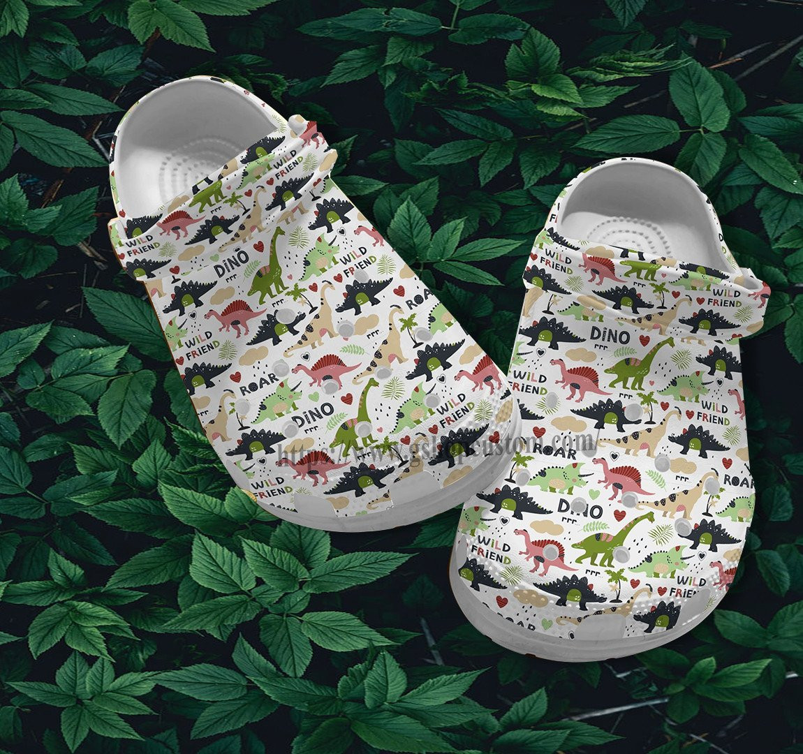 Dino Dinosaur Jurassic Croc Shoes Gift Step Son- Dinosaur Breed Shoes Croc Clogs Gift Grandaughter