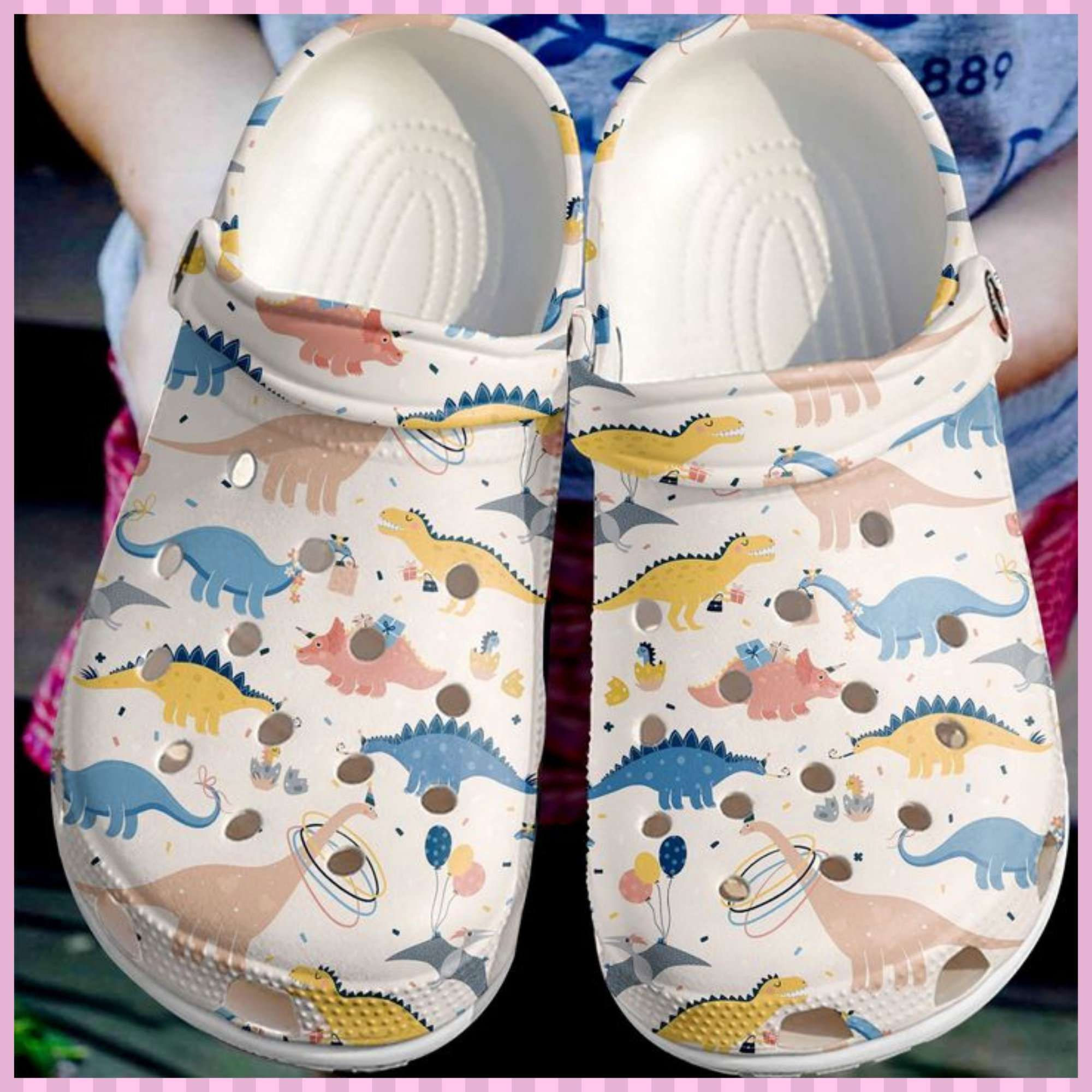 Dinosaur Dino Pattern Crocs Clog Shoes