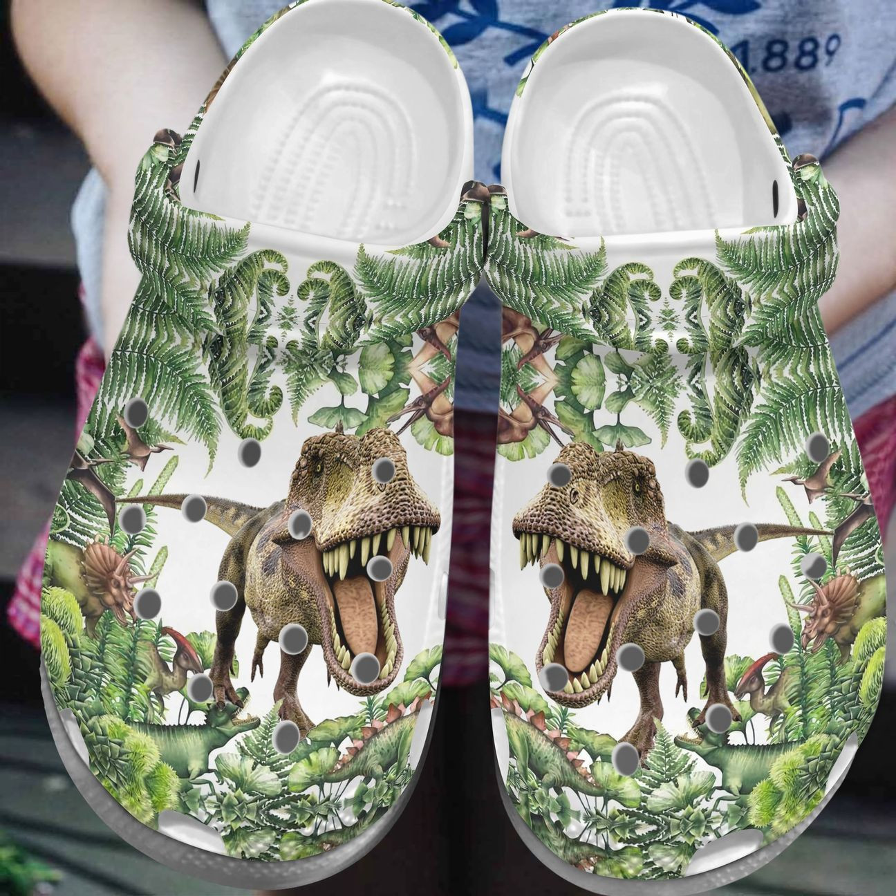 Dinosaur Personalized Clog Custom Crocs Comfortablefashion Style Comfortable For Women Men Kid Print 3D P