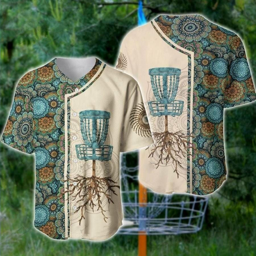 Disc Golf Mandala Baseball Jersey