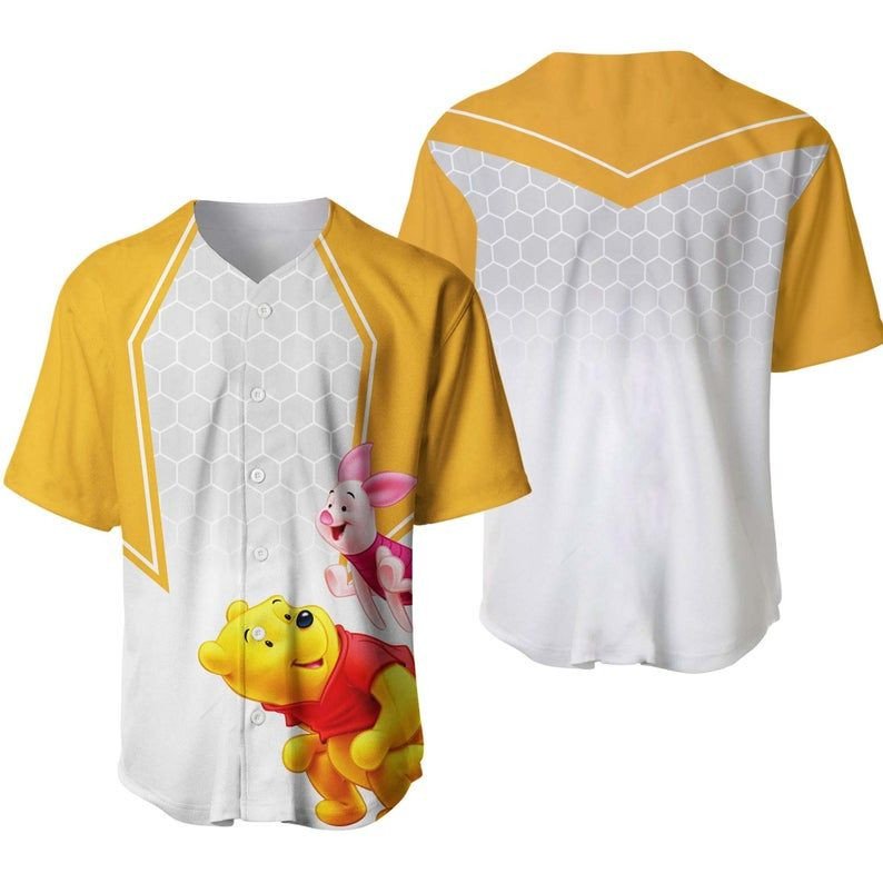 Disney Winnie The Pooh Baseball Jerseyer Jersey, Unisex Jersey Shirt for Men Women