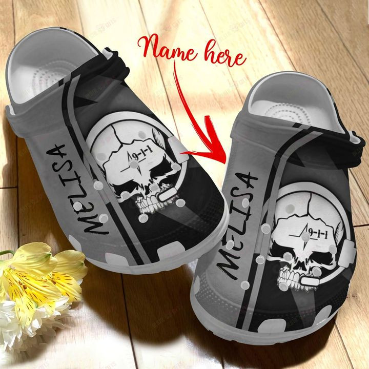 Dispatcher Personalized White Sole 911 Crocs Classic Clogs Shoes