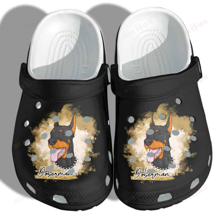 Doberman Dog Crocs Classic Clogs Shoes