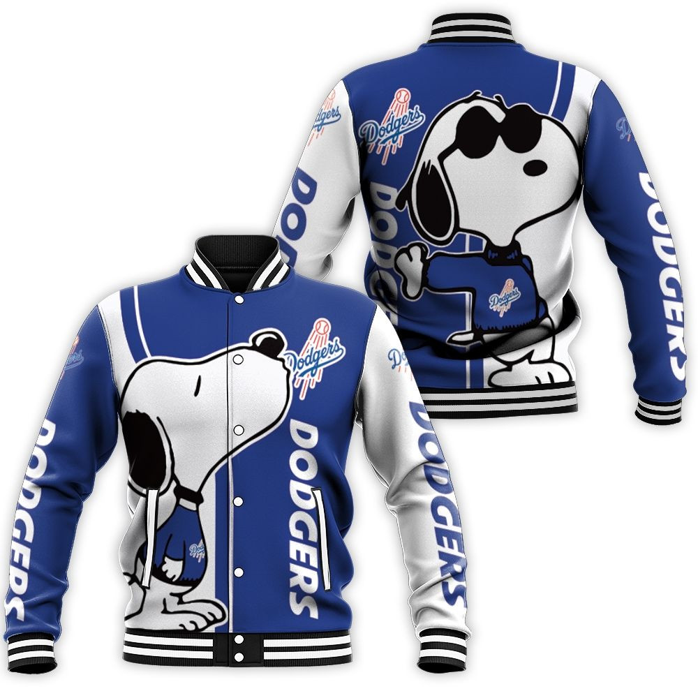 Dodgers Snoopy Lover 3d Printed Baseball Jacket for Men Women