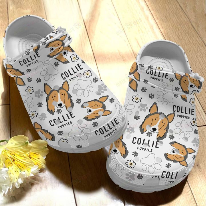 Dog Collie V1 Crocs Classic Clogs Shoes