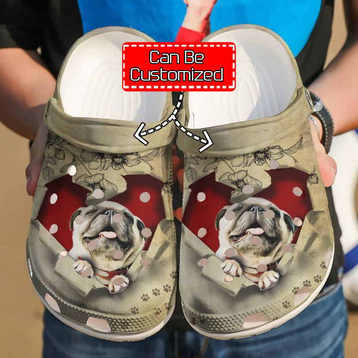 Dog Crocs - Pug They Steal My Heart Clog Shoes For Men And Women