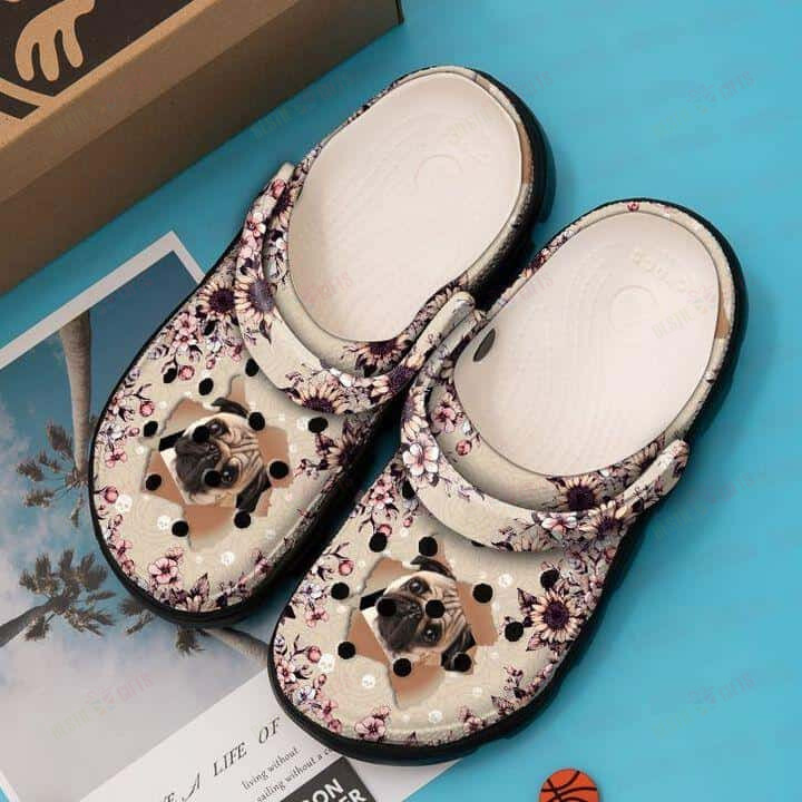 Dog Pug Crocs Classic Clogs Shoes