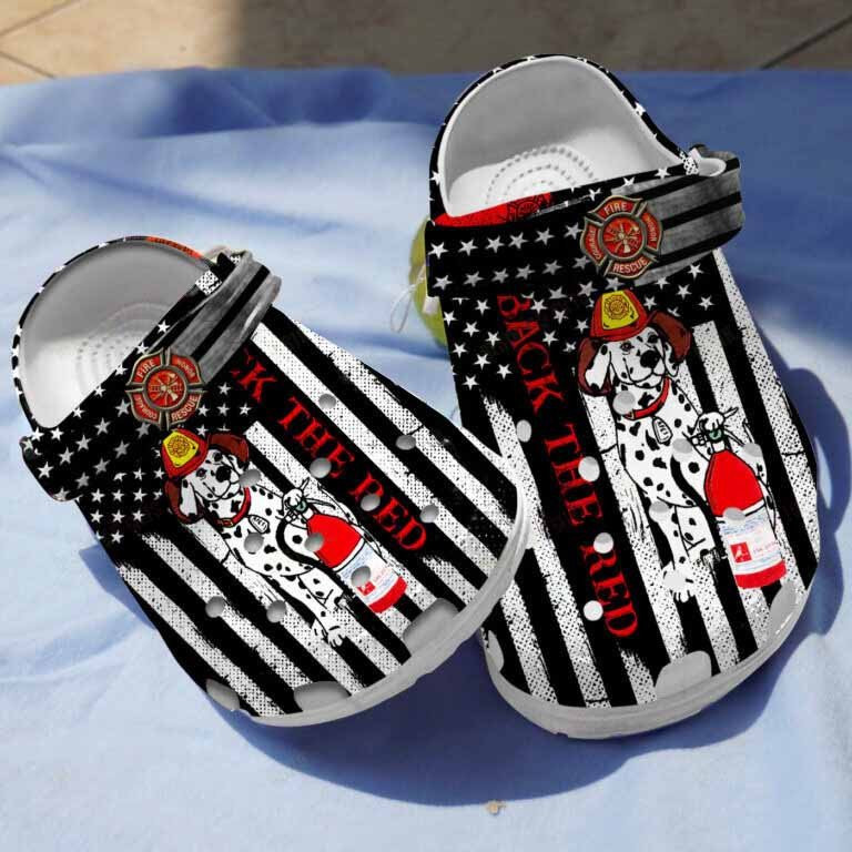 Dogs Firefighter Clogs Crocs Shoes Birthday Christmas Gifts