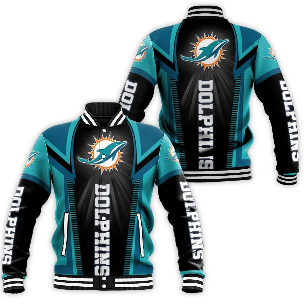 Dolphins For Fans Baseball Jacket for Men Women