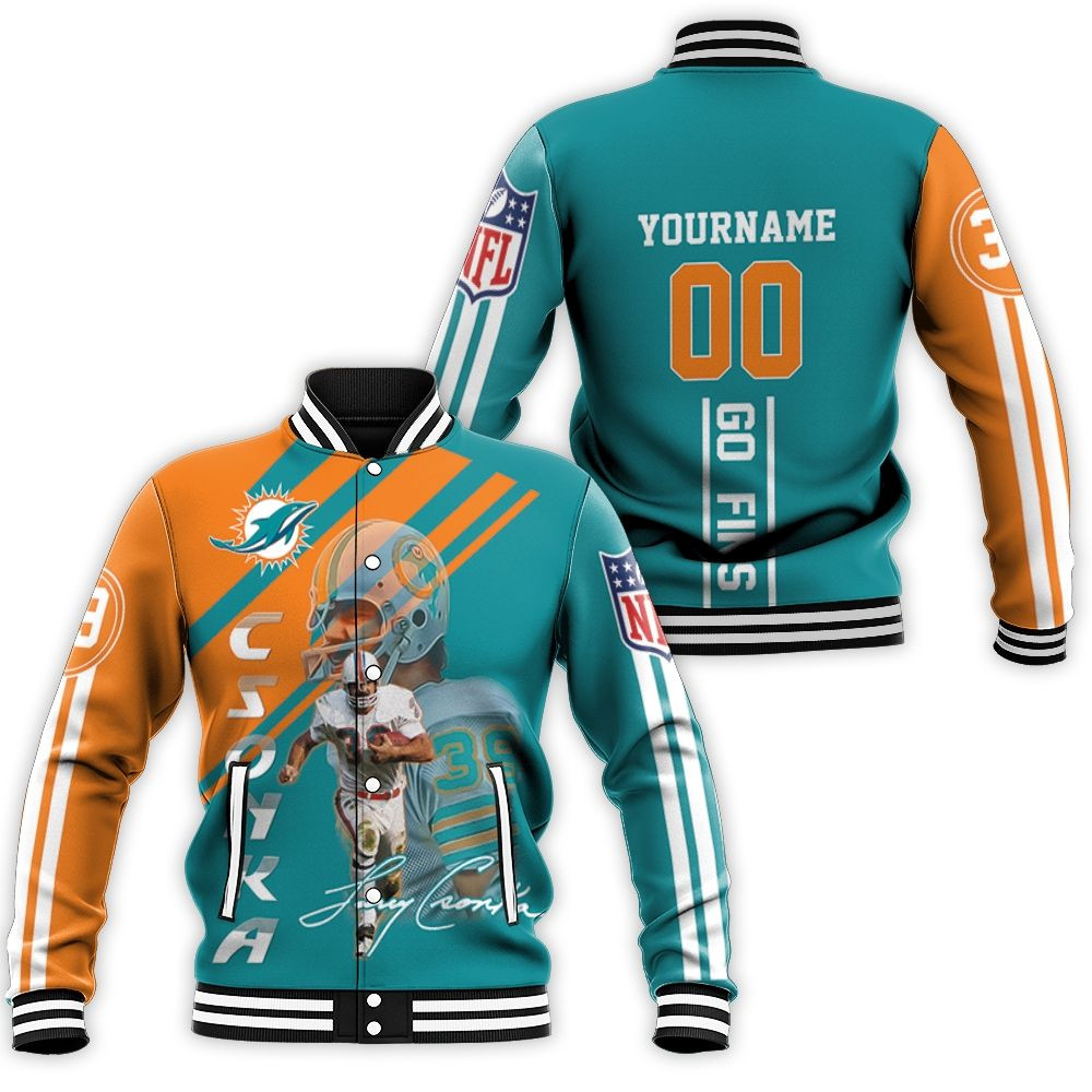 Dolphins Larry Csonka 3d Baseball Jacket for Men Women