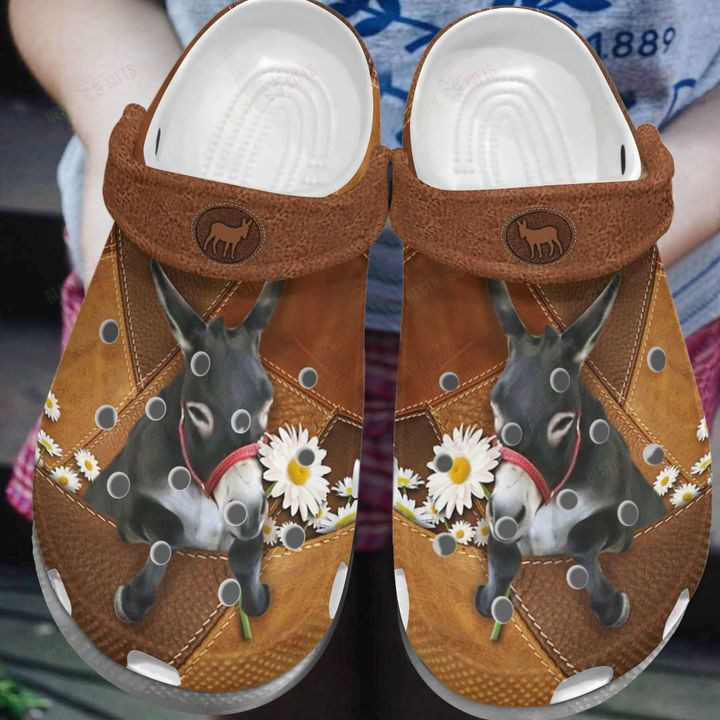 Donkey White Sole Daisy Donkey Crocs Classic Clogs Shoes