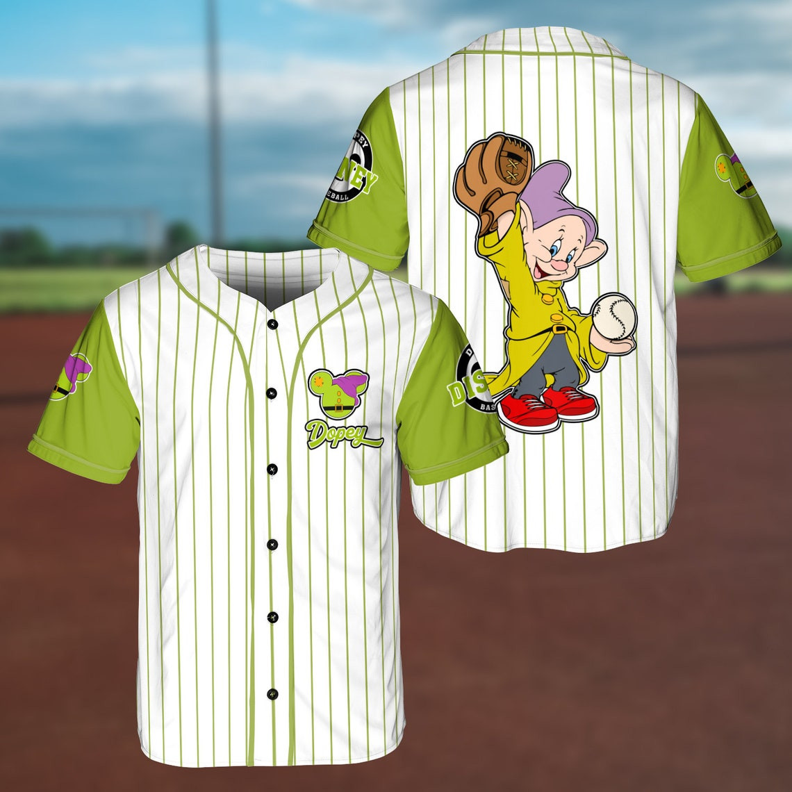 Dopey Disney Baseball Jersey Gift for Disney Lovers Gift for Father Day Gift for Dad Unisex Disney MLB Baseball Jersey