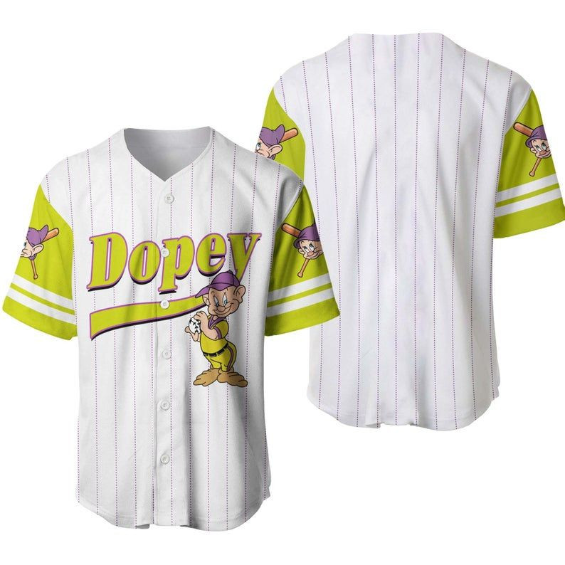 Dopey Disney Baseball Jersey Snow White And Seven Drawfs 333 Gift For Lover Jersey, Unisex Jersey Shirt for Men Women