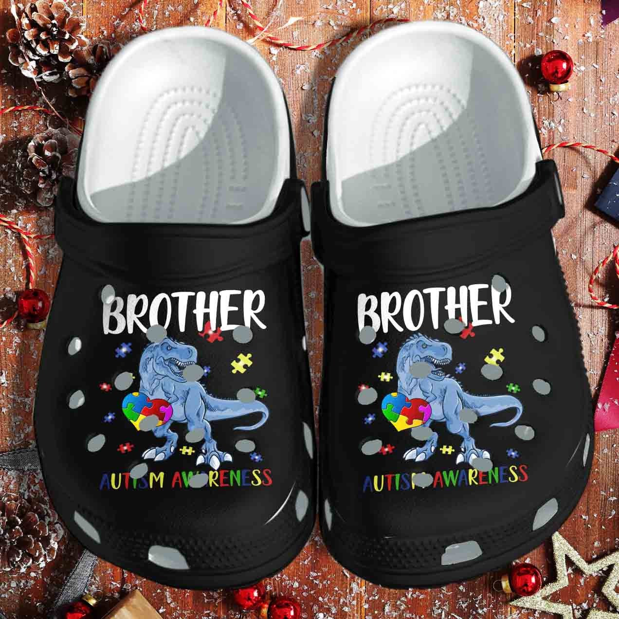 Dragon Autism Awareness Shoes Crocs - Puzzle Clog Birthday Gift