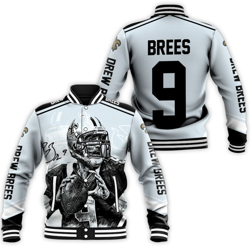 Drew Brees New Orleans Saint Signature Baseball Jacket for Men Women