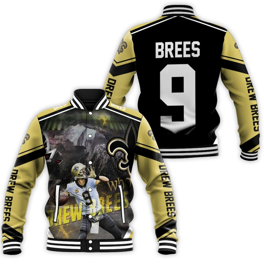 Drew Brees New Orleans Saints Atlanta Falcon Gameday Baseball Jacket for Men Women