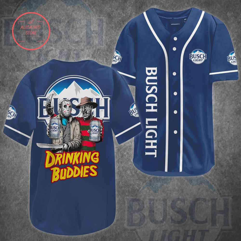Drink Buddies Busch Light Halloween Baseball Jersey