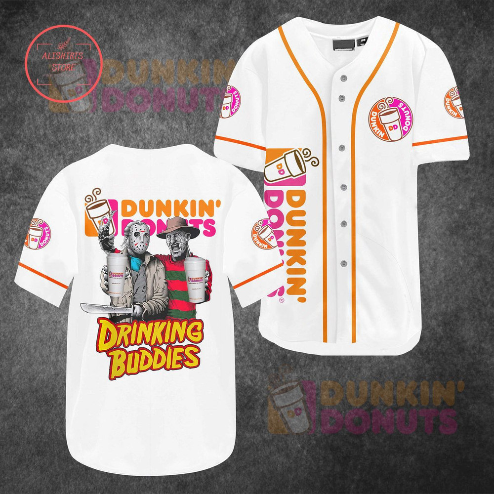 Drink Buddies Dunkin Donuts Halloween Baseball Jersey