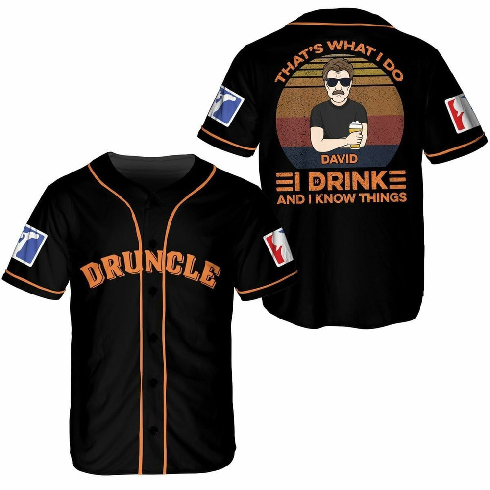 Druncle Drink Uncle Custom Name Baseball Jersey