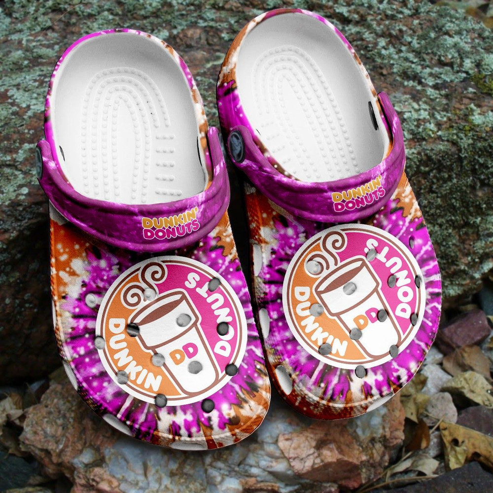 Dunkin Donuts Coffee Drink Ii Comfortable For Man And Women Classic Water Rubber Crocs Clog Shoes Comfy Footwear