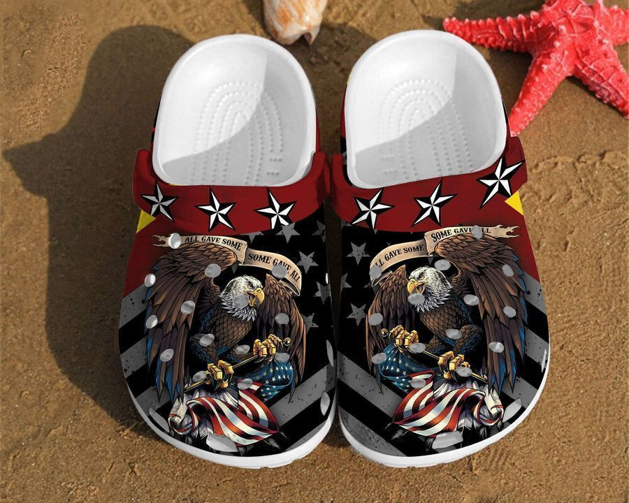 Eagle America Flag Veteran Independence Us Day Gift Crocs Clog Shoes