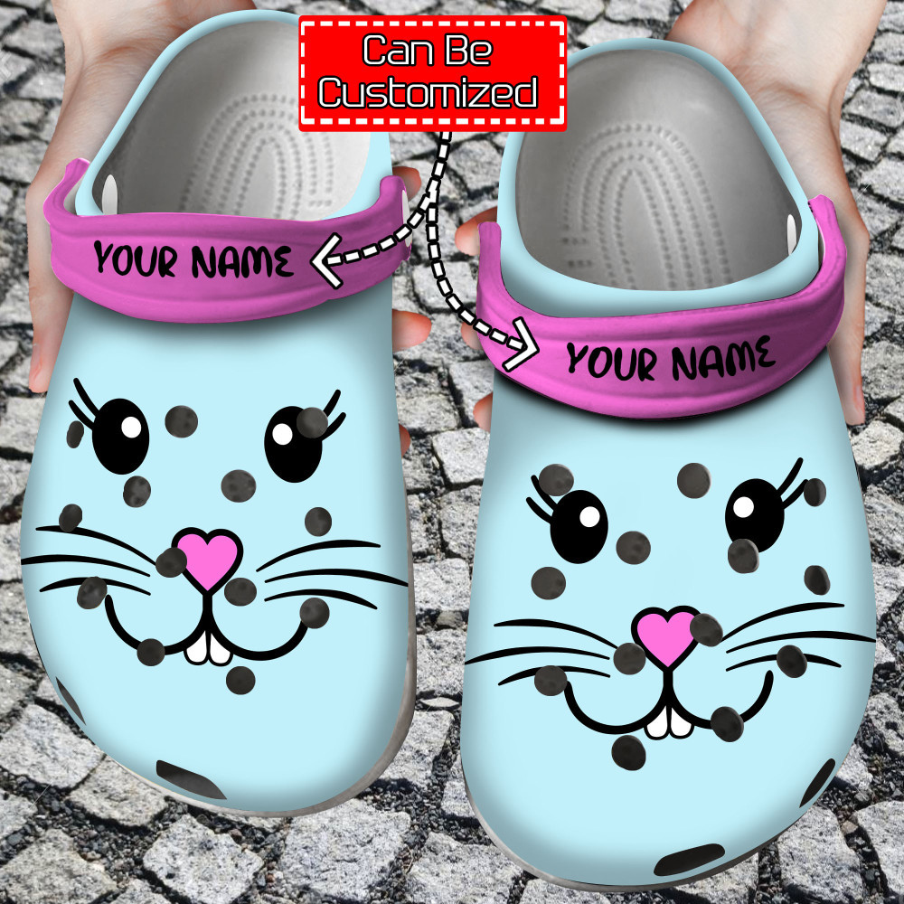 Easter Crocs – Personalized Cute Bunn Face Clog Shoes For Men And Women