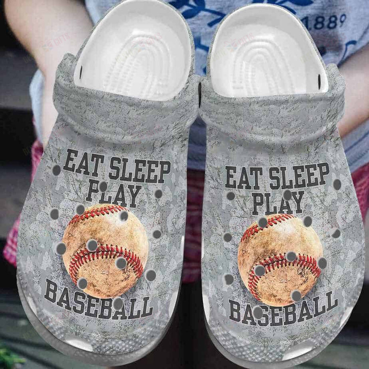 Eat Sleep Play Baseball Crocs Classic Clogs Shoes