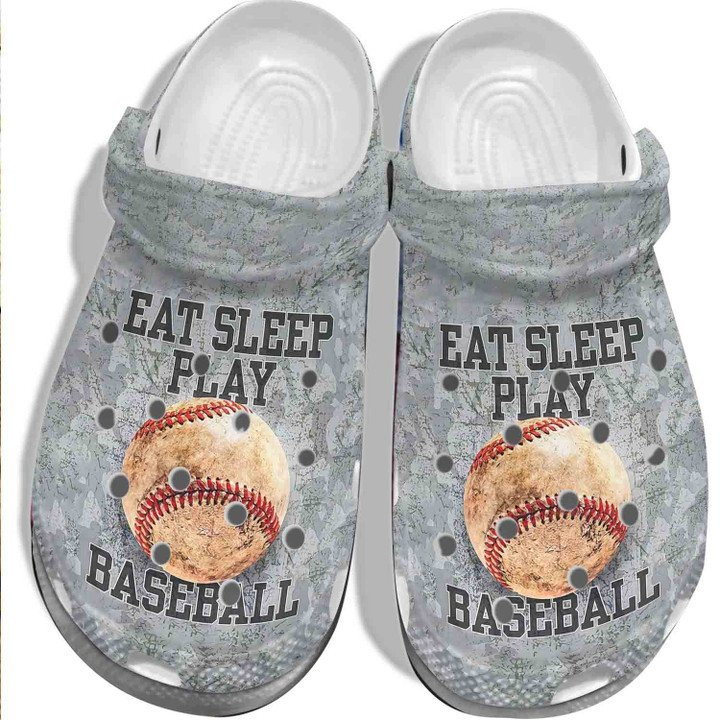 Eat Sleep Play Baseball For Batter Baseball Ball Custom Crocs Classic Clogs Shoes For Men Women