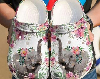 Elephant Flower Crocs Crocband Clog Clog Comfortable For Mens And Womens Classic Clog Water Shoes Comfortable