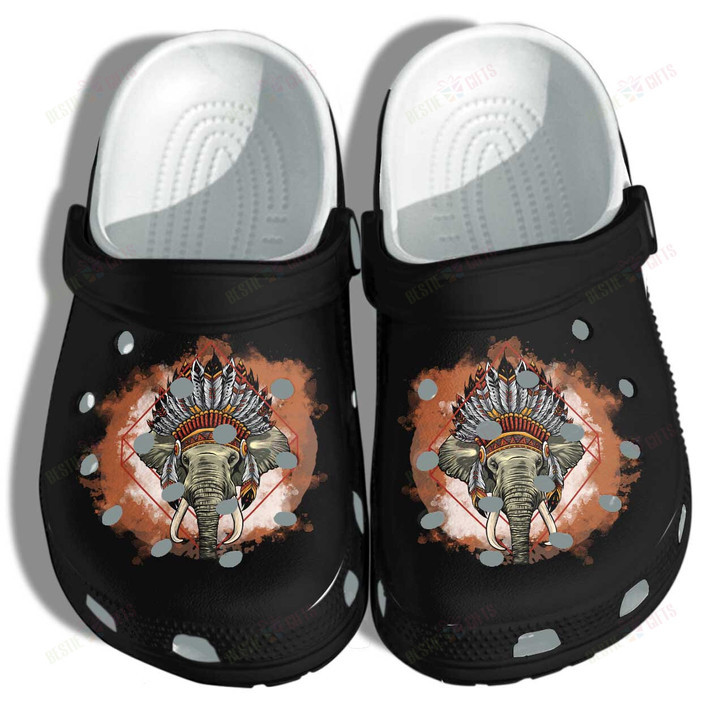 Elephants Native America Culture Crocs Classic Clogs Shoes