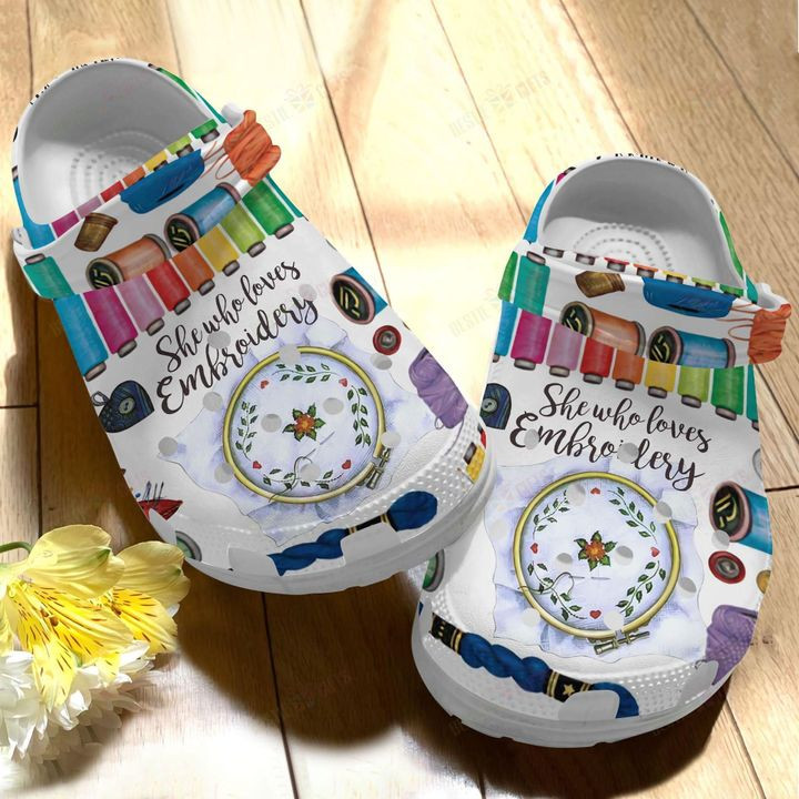 Embroidery Love Embroidery Crocs Classic Clogs Shoes