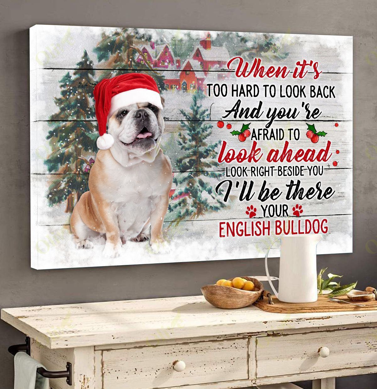 English Bulldog - I'll Be There Poster And Canvas Art Wall Decor