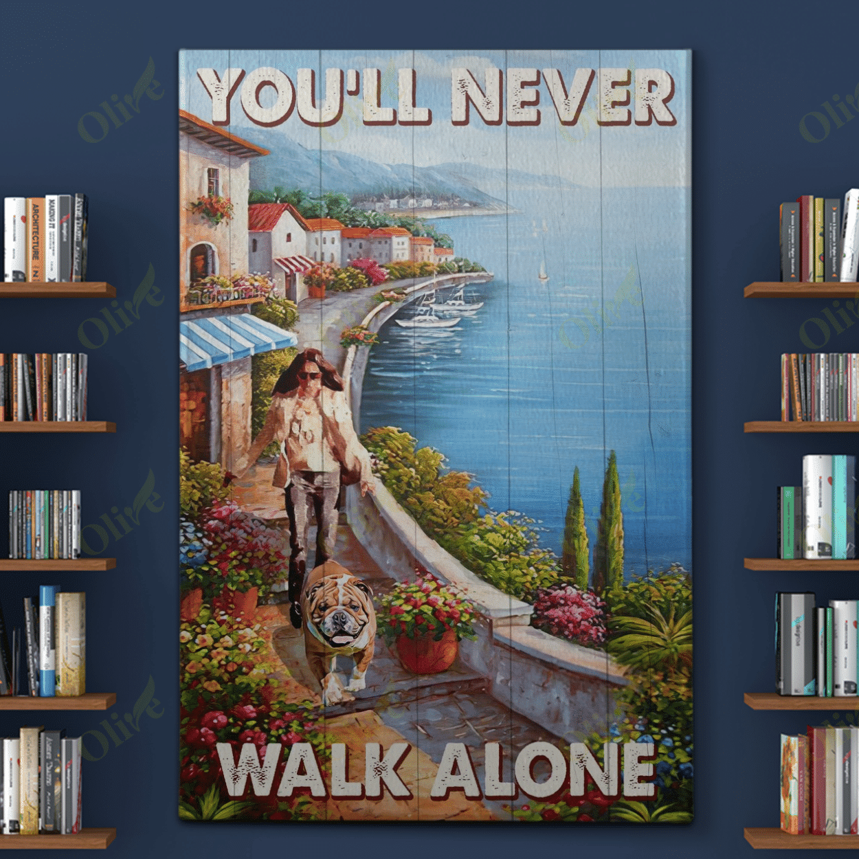 English Bulldog - You'll Never Walk Alone Poster And Canvas Art Wall Decor