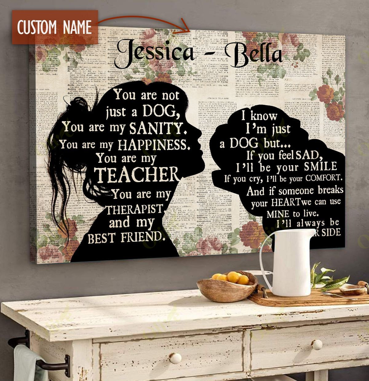 English Bulldog - You're My Sanity Custom Poster And Canvas Art Wall Decor