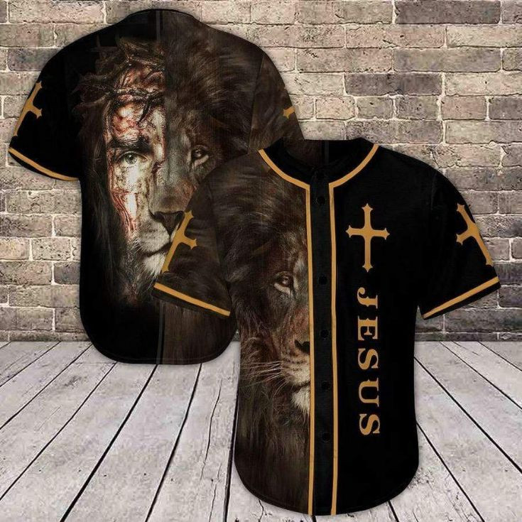 Faith Jesus And Lion 3d Personalized 3d Baseball Jersey kv